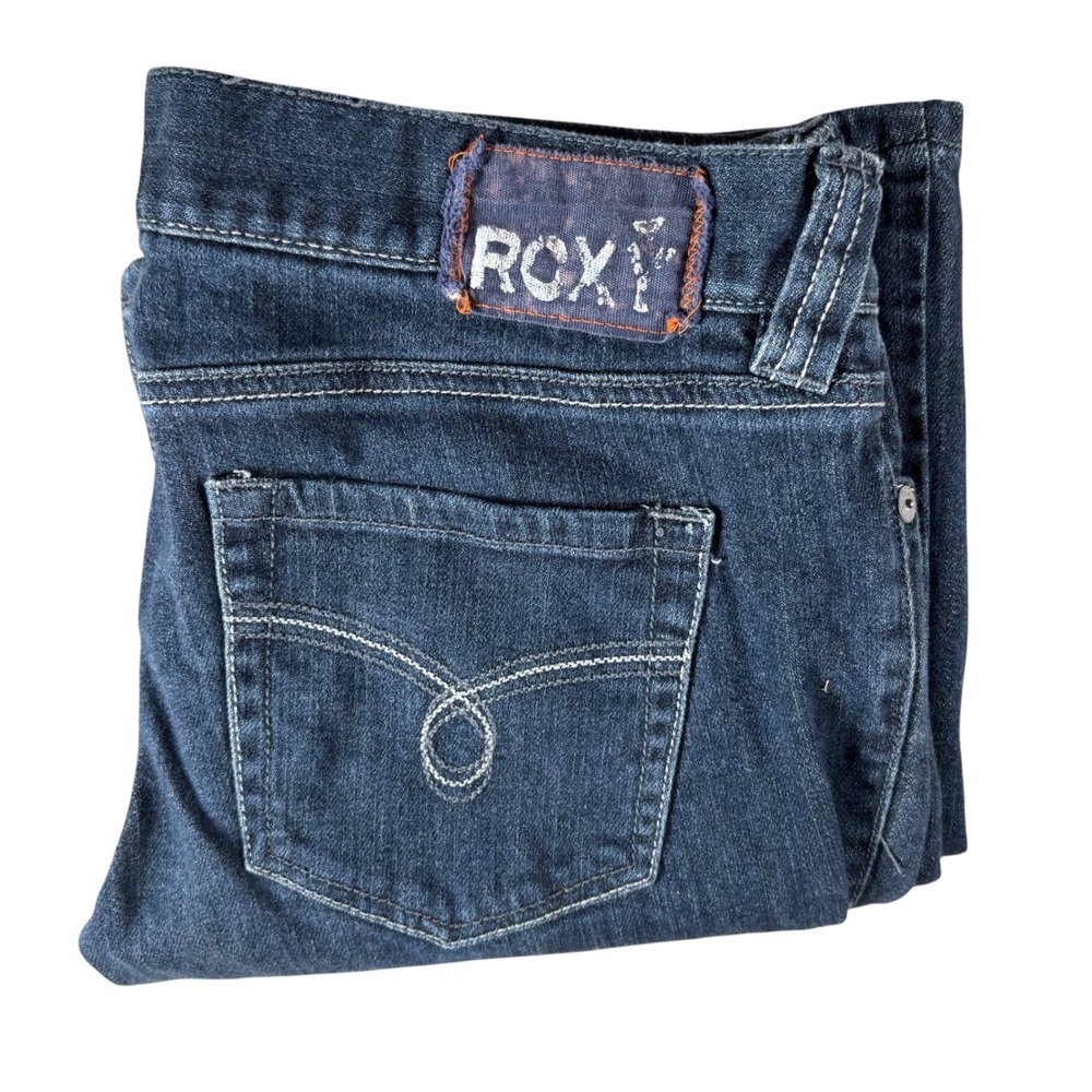 Y2K Roxy Flare Jeans Womens Sz 11 Surfer Girl Low Rise K473918 Boho Indie Beachy